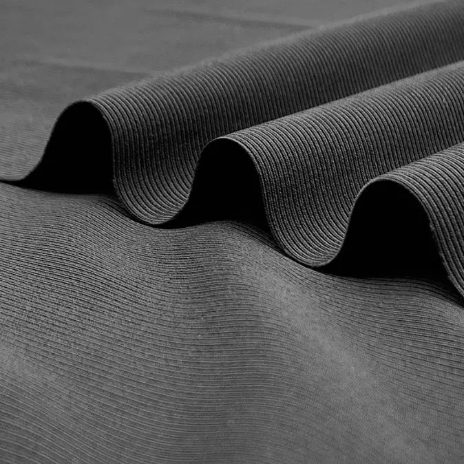 Ammonia ice silk rib fabric quick drying sports T-shirt fabric knitted nylon high elastic double sided jacquard thread fabric (2).jpg
